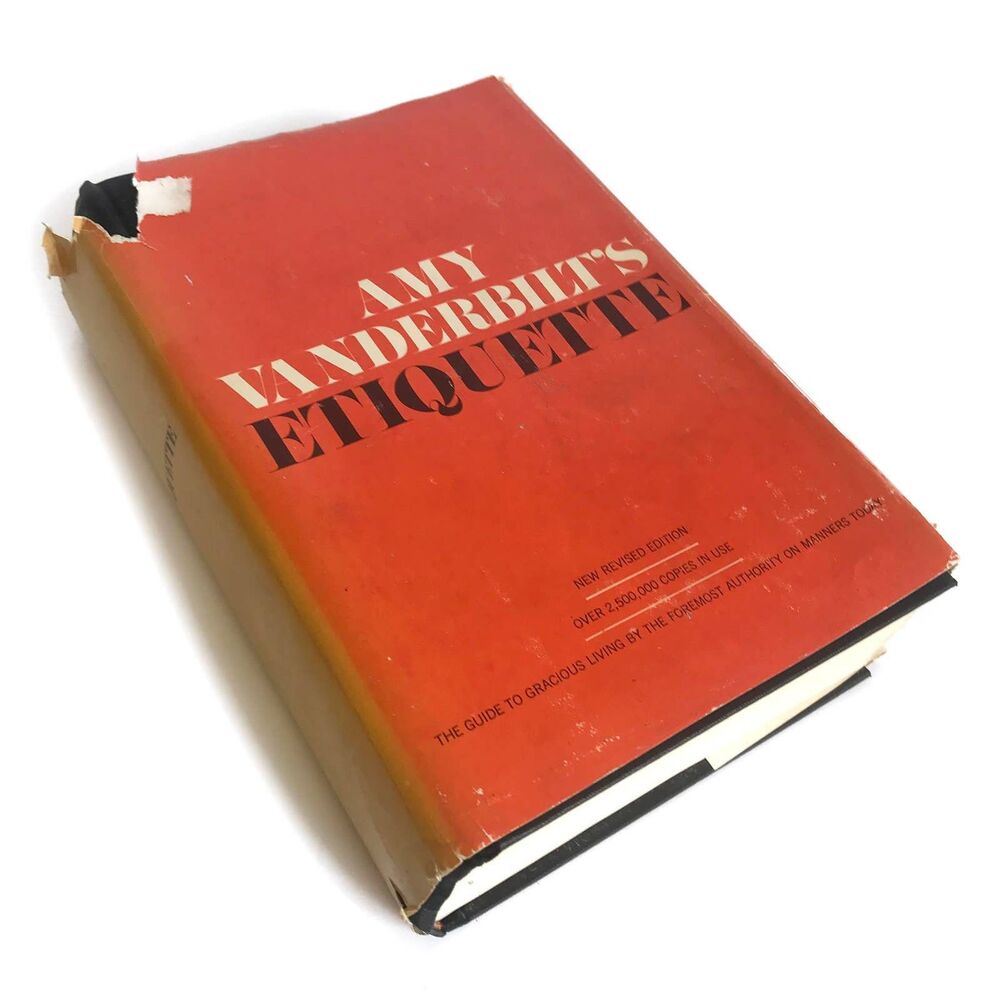 Amy Vanderbilts Etiquette Vintage 1972 Hardcover DJ Illustrations by Andy Warhol